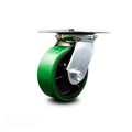 Service Caster 5 Inch Heavy Duty Green Poly on Cast Iron Swivel Caster with Ball Bearing SCC SCC-35S520-PUB-GB